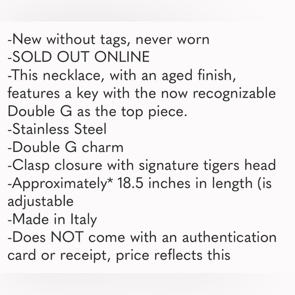 NWOT Signature GG Gucci Necklace - Picture 3 of 7